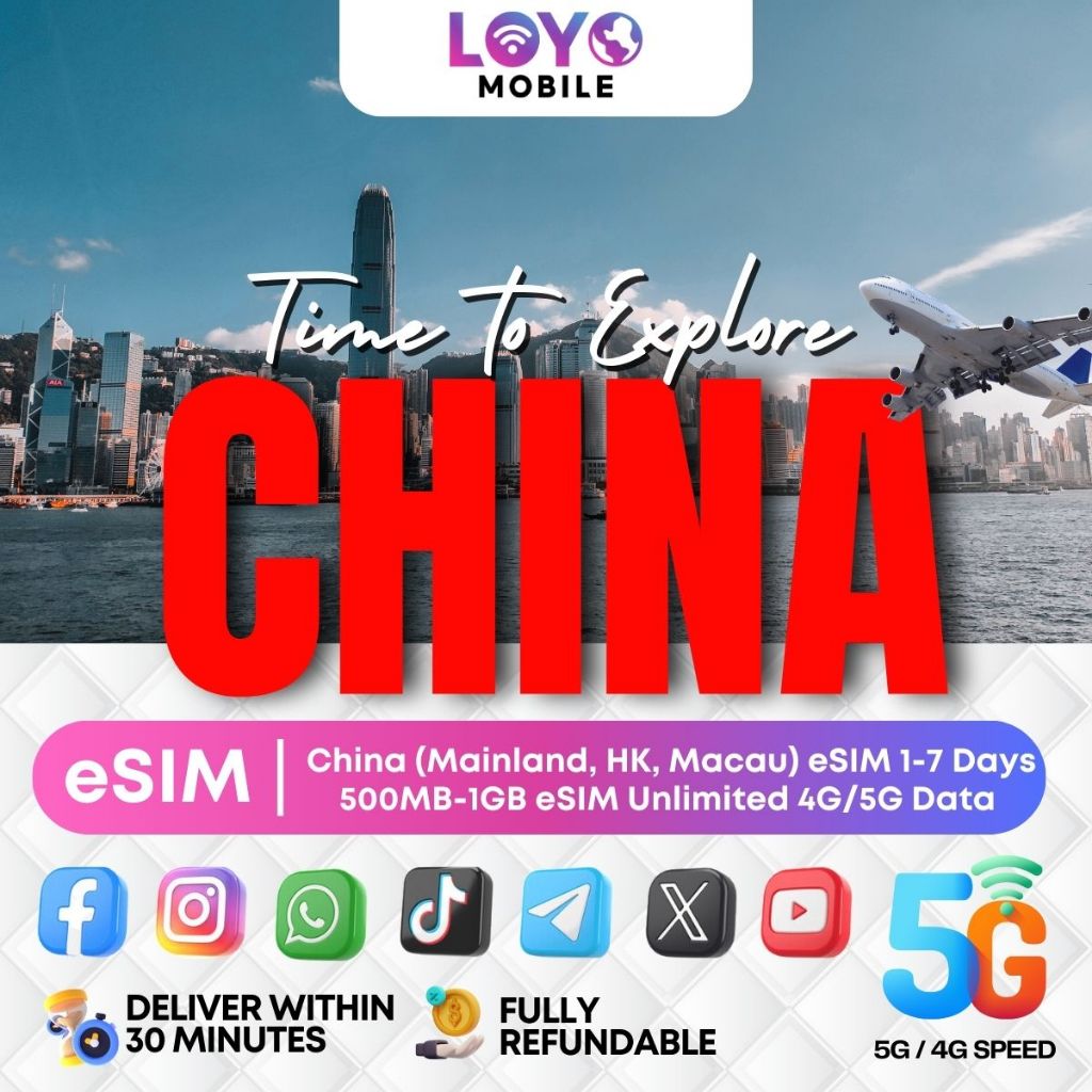 Greater China (includes Mainland, Hong Kong & Macao) eSIM